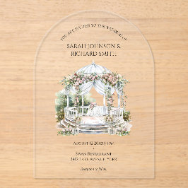 Vintage romantische Hochzeit Acryleinladungen