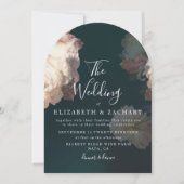 Vintage romantische Hochzeit der Blumen Einladung (Vorderseite)