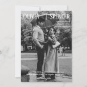 Vintage romantische Hochzeit Einladung (Vorderseite)