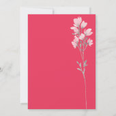 Vintage romantische Hochzeit mit weißem Rosa Einladung (Rückseite)