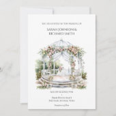 Vintage romantische Hochzeitseinladung Einladung (Vorderseite)