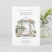 Vintage romantische Hochzeitseinladung Einladung (Stehend Vorderseite)