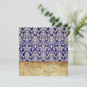 Vintage + romantische Hochzeitsfeierlichkeiten Einladung (Stehend Vorderseite)