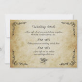 Vintage romantische Hochzeitskarte Einladung (Vorderseite)