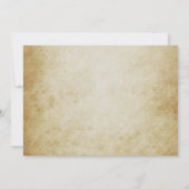 Vintage romantische Hochzeitskarte Einladung (Rückseite)