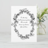 Vintage romantische Hochzeitsreise Einladung (Stehend Vorderseite)