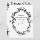 Vintage romantische Hochzeitsreise Einladung (Vorne/Hinten)