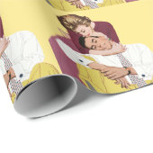 Vintage romantische Liebe, Retro Romantik Geschenkpapier (Rolleneckpunkt)