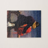 Vintage romantische Liebe, Romantik am Strand Puzzle (Horizontal)