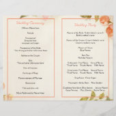 Vintage romantische Malerei von Rose Hochzeitsprog (Rückseite)