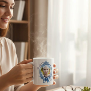 Vintage romantische "Meine Königin" Fototasse  Kaffeetasse