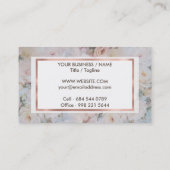 Vintage romantische Rosa Elfenbein-Rose Visitenkarte (Rückseite)