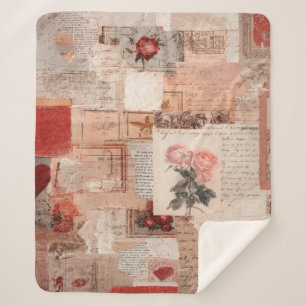 Vintage Romantische Rose Collage (2) Sherpadecke