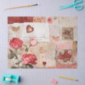 Vintage Romantische Rose Collage (3) Seidenpapier (Basteln)
