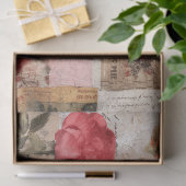 Vintage Romantische Rose Collage (3) Seidenpapier (Geschenk)