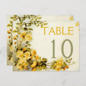 Vintage romantische Rose Hochzeit Tischnummer (Vorne/Hinten)