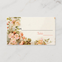 Vintage romantische Rose Hochzeitssitze Platzkarte
