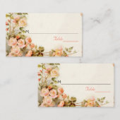 Vintage romantische Rose Hochzeitssitze Platzkarte (Vorne/Hinten)