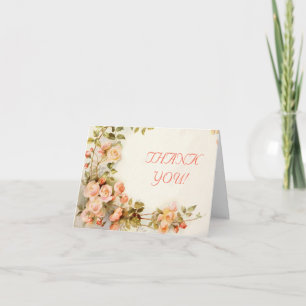 Vintage romantische Rosen Hochzeit Danke