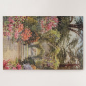 Vintage romantischer Gartenweg im Frühling Puzzle (Horizontal)