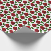Vintage Romantischer Roter Rosengarten Geschenkpapier (Ecke)
