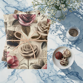 Vintage Romantisches Junk Journal Decoupage Viktor Geschenkpapier Set