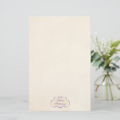 Vintage Romantisches Namensschild Schreibtischpapi Briefpapier (Stehend Vorderseite)
