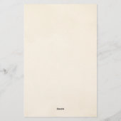 Vintage Romantisches Namensschild Schreibtischpapi Briefpapier (Rückseite)