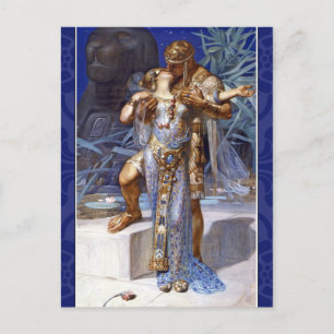 vintage romantisches Paar Antonius Kleopatra klass Postkarte