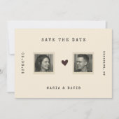 Vintage Romantisches Redaktionsfoto Save the Date (Vorderseite)
