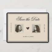 Vintage Romantisches Redaktionsfoto Save the Date (Vorderseite)
