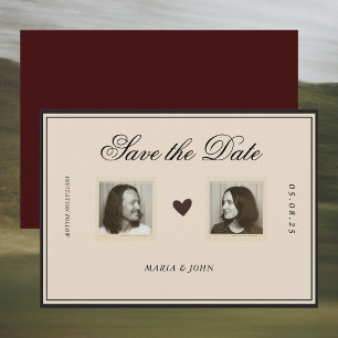 Vintage Romantisches Redaktionsfoto Save the Date