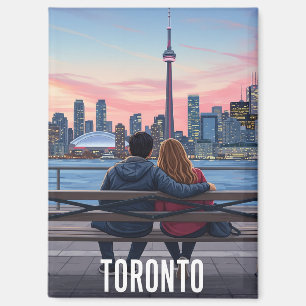 Vintage Romantisches Toronto Kanada Reise Magnet