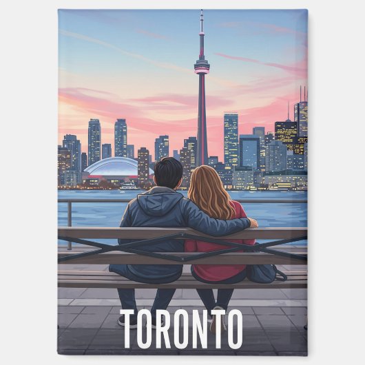 Vintage Romantisches Toronto Kanada Reise Magnet (Vorderseite)