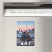 Vintage Romantisches Toronto Kanada Reise Magnet (In Situ (Geschirrspüler))