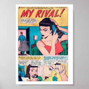 Vintage-Romanze Poster