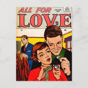 Vintage-Romanze Postkarte