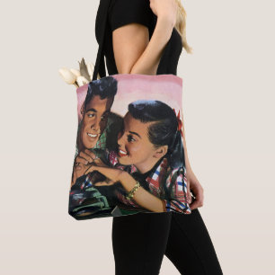 Vintage-Romanze, verliebte Schulschwärmer Tasche