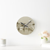 Vintage Rome, Italy Runde Wanduhr (Zuhause)