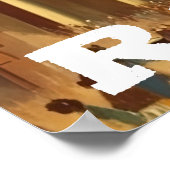 Vintage Rome Italy Travel Colosseum Lady Poster (Ecke)