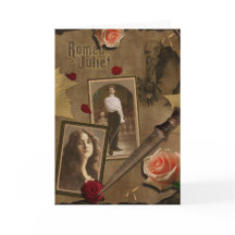 Vintage-Römer-und-Julia-Schrappbuch-Grußkarte