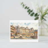 Vintage Römerberg in Frankfurt, Germany Postkarte (Stehend Vorderseite)
