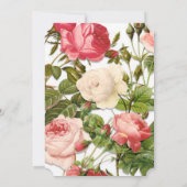 Vintage römische Rosenhochzeit Einladung (Rückseite)