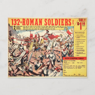 Vintage-Römische Soldaten Werbepostkarte Postkarte