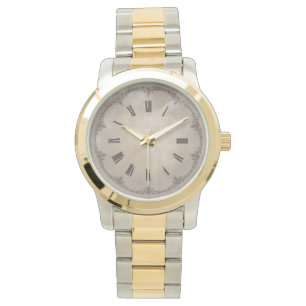 Vintage römische Zahlen Ornamentaluhr Armbanduhr