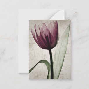 Vintage Röntgen-Tulpe Mitteilungskarte