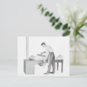 Vintage Röntgenmann Postkarte (Stehend Vorderseite)