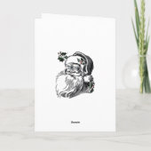 Vintage Rooftop Santa & Sleigh Christmas Feiertagskarte (Rückseite)