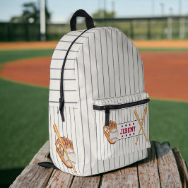 Vintage Rookie-Baseball-Rosa-Streifen Bedruckter Rucksack