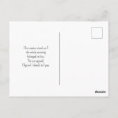 Vintage Rooster Blue White Checkered Postkarte (Rückseite)